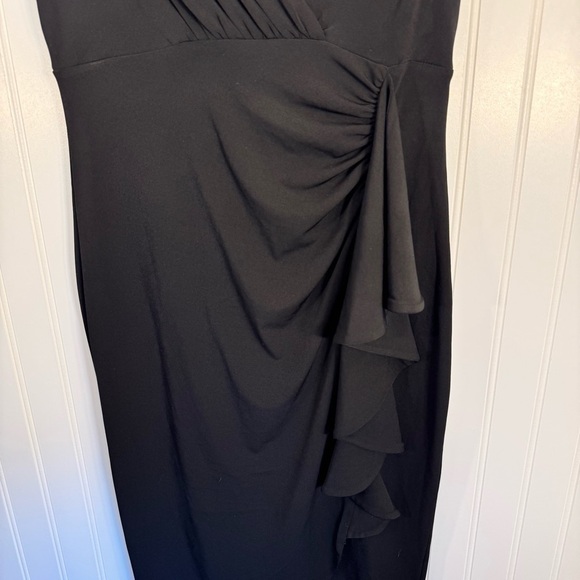 White House Black Market Women’s Black Sleeveless Draped Formal Dress Size Small - Picture 3 of 10
